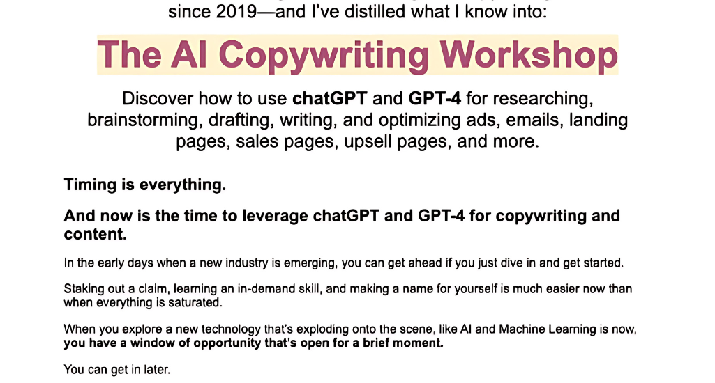 Sam Woods – The AI Copywriting Workshop (Complete Edition) Download