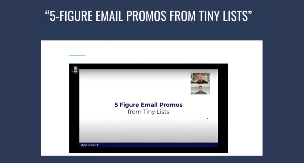 Justin Goff – 5-Figure Email Promos From Tiny Lists Download