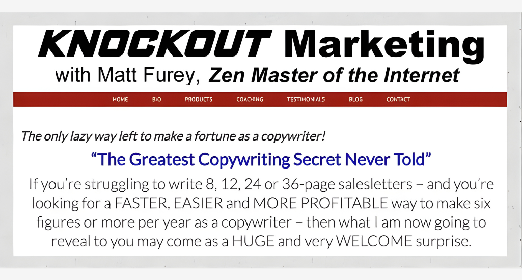 Matt Furey - The Original Matt Furey Email Copywriting Seminar